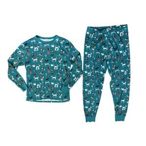 The Company Store Winter Dogs Pajama Set in Adult Large